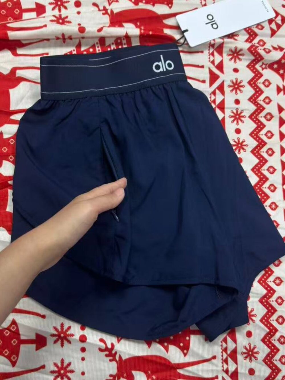 Alo Yoga💙Match Point Short Navy Blue Women’s Athletic Shorts - Picture 6 of 8